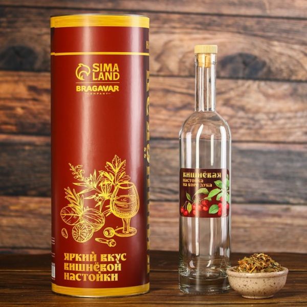 Набор для приготовления настойки «Вишнёвая»: трава и специи 20 г., бутылка 750 мл.