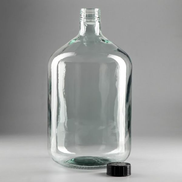 Бутыль стеклянный «Прозрачный», 15 л, с крышкой